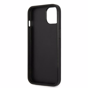 Karl Lagerfeld KLHCP13SMNMP1K iPhone 13 mini 5,4 "kovakotelo musta / musta Monogrammi plaketti