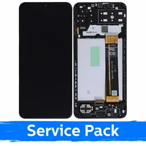 LCD-näyttö yhteensopiva Samsung M135 M13 4G musta kehyksellä (Service Pack)