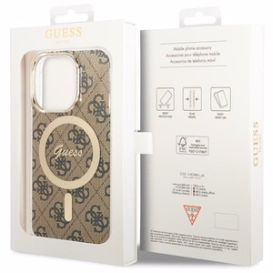 Guess GUHMP14LH4STW iPhone 14 Pro 6.1 ruskea/ruskea suojakuori 4G MagSafe