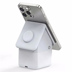 Duzzona W20 15W 4-in-1 langaton laturi iPhone/AirPods/Apple Watch yhteensopiva yölampulla - valkoinen