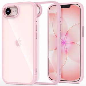 Tech-Protect Magmat -suojakuori iPhone 16e / 17e:lle - läpinäkyvä vaaleanpunainen