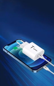 SEINÄLATURI T-PHOX ISPEED 20W USB-C/LIGHTNING KAAPELI VALKOINEN