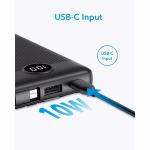 Varavirtalähde Veger C10 (W1116) 10000 mAh sisäänrakennetuilla Micro-USB / Type-C / Lightning -kaapeleilla musta