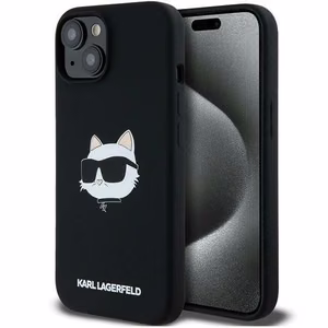 Karl Lagerfeld Silicone Choupette Head MagSafe silikoninen suojakuori iPhone 15 Plus / 14 Plus:lle - musta