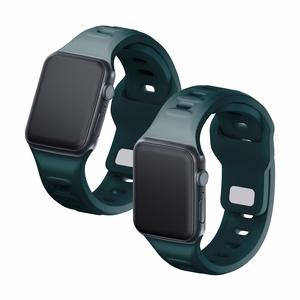 3mk-silikoniranneke Apple Watchille, 38/40/41/42 mm, Evergreen, pieni koko