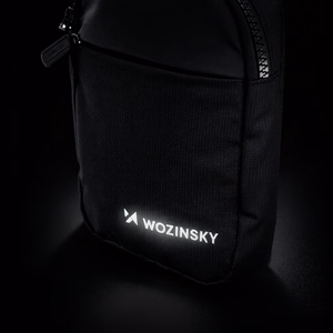 Wozinsky WMS-W1 vedenpitävä unisex-miniolkalaukku puhelimelle kahdella lokerolla - musta