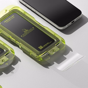 Ringke Easy Slide 2-pack tempered glass for iPhone 17 - black
