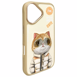 Nimmy Cool&Cute 2.0 Kissa Suojakuori iPhone 16:lle - vihreä