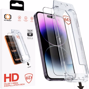 Tel Protect Dust-Free Easy Fit Full Glue 6D karkaistu lasi Iphone 14 Pro Max musta