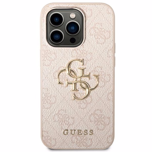 Guess GUHCP14X4GMGPI iPhone 14 Pro Max 6.7" vaaleanpunainen/vaaleanpunainen kovakotelo 4G Iso metallilogo