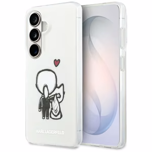 Karl Lagerfeld suojakuori IML Karl ja Choupette MagSafe Samsung Galaxy S26:lle läpinäkyvä