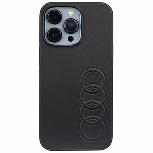 Audi Synthetic Leather Suojakuori iPhone 13 Pro / 13 6.1 musta/musta kova kuori AU-TPUPCIP13P-TT/D1-BK