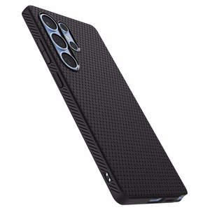 Spigen Liquid Air suojakuori Samsung Galaxy S25 Ultra -puhelimelle matta musta