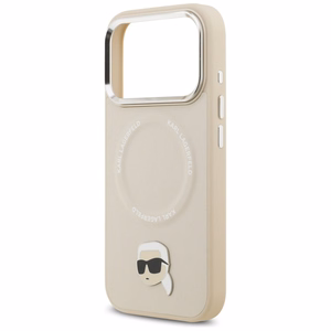 Karl Lagerfeld Karl Pin MagSafe suojakuori iPhone 17 Pro:lle - beige