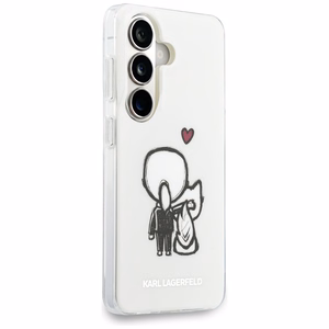 Karl Lagerfeld suojakuori IML Karl ja Choupette MagSafe Samsung Galaxy S26:lle läpinäkyvä