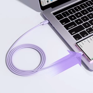 Joyroom Multi-Color Series A14 USB-C / USB-C 100W Kaapeli 1.2m - violetti