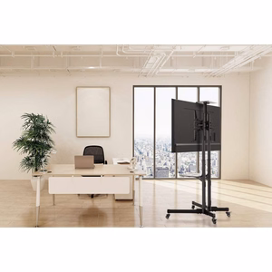 Manhattan TV & Monitor Mount, Trolley Stand, 1 screen, Screen Sizes: 37-65", Black, VESA 200x200 to 600x400mm, Max 40kg, LFD, Lifetime Warranty