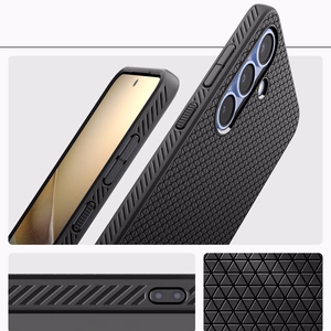 Spigen Liquid Air suojakuori Samsung Galaxy S25 -puhelimelle matta musta