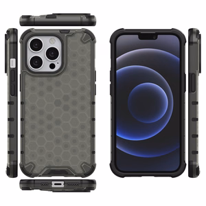 Honeycomb Asia panssari kansi TPU puskuri iPhone 13 Pro musta