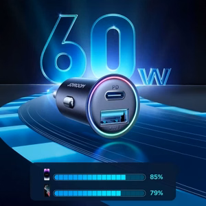 Car charger Joyroom JR-CCN04 USB-C/USB-A 60W black
