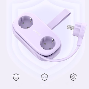 Orico AP3 65W GaN 6in1 jatkojohto 2x AC + 2x USB-A + 2x USB-C - violetti