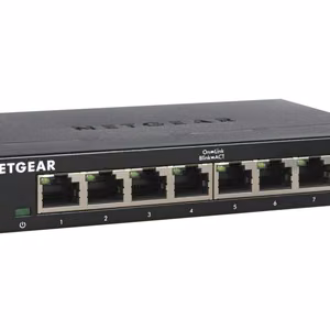Netgear GS308-300PES – hallitsematon Layer 2 Gigabit Ethernet -verkkokytkin, musta