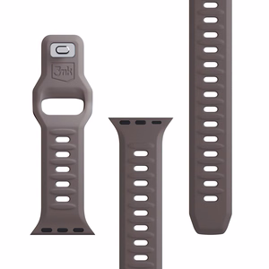 3mk-silikoniranneke Apple Watchille, 42/44/45/46/49 mm, Taupe, suuri koko