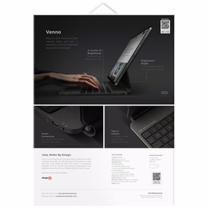 Uniq Venno Pro Magneettinen älykäs suojakuori näppäimistöllä iPad Air 13 2024 / 2025 / iPad Pro 13 2024:lle - Musta