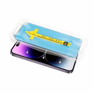 5D Full Glue Karkaistu lasi iPhone 17 Air:lle musta + levitystyökalu