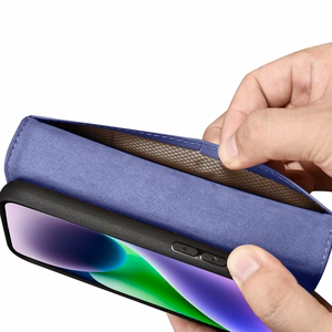 iCarer Wallet Case 2in1 Cover iPhone 14 Plus Anti-RFID Leather Flip Case Light Purple (WMI14220727-LP)