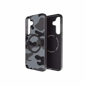 Suojakuori Samsung S25 PLUS:lle Forcell F-Protect Levels Dual Layer 4D MagSafe-yhteensopiva Military Drop-Test black camo