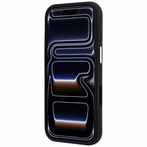 Guess Grained & Big Resin Logo -suojakuori laitteelle iPhone 18 Pro / 17 Pro – musta