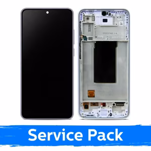 LCD-näyttö, yhteensopiva Samsung A376 A37 5G -mallin kanssa, kehyksellä / vaalean violetti / (huoltopaketti)
