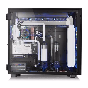 Thermaltake View 91 TG RGB -tietokonekotelo, Ultra Tower, musta