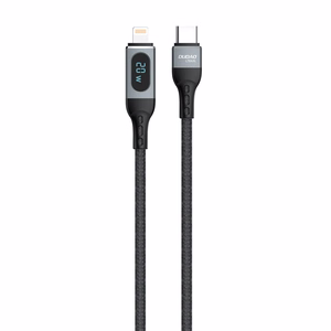 Dudao USB Type C - Lightning kaapeli nopea lataus PD 20W 1m musta (L7MaxL)