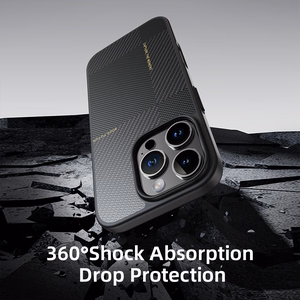 Rock Ultra Thin Aramid Fiber Kevlar 600D Suojakuori iPhone 16 Pro:lle musta