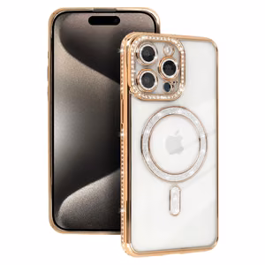 Bling Magsafe Suojakuori Iphone 16:lle kultainen