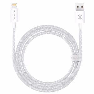 Blavec Cable Candy braided - USB to Lightning - 2,4A 3 metres Apple CarPlay (CCA-UL24W30) white