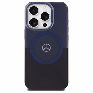 Mercedes MB Double Layer BiColor MagSafe Suojakuori iPhone 16 Pro Max:lle - sininen