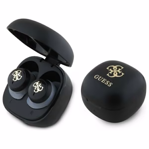 Guess Bluetooth-kuulokkeet GUTWSJ144ESK TWS + telakka-asema musta/musta Iridescent 4G Printed Logo