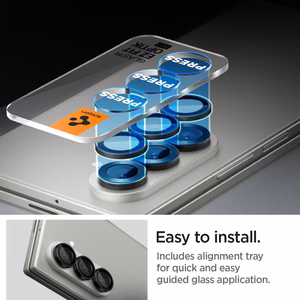 Spigen Optik Pro HD Glas.TR EZ Fit 2 kpl Kameransuoja Samsung Galaxy Z Fold 7:lle - Musta