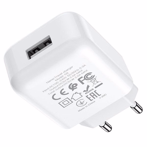 Puhelinlaturi Hoco USB A 2A 10W + kaapeli USB A - Lightning N2 valkoinen