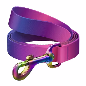 WAUDOG liukuvärjätty nailoninen koiran talutushihna, 15mm leveä, 122cm pitkä, violetti