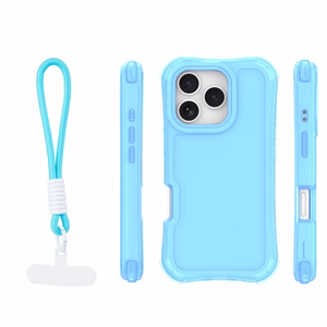 Safepop suojakuori hihnalla iPhone 16 Pro 6,3" sininen