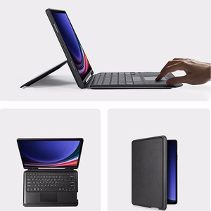 Dux Ducis DK -suojakuori taustavalaisulla varustetulla langattomalla näppäimistöllä Samsung Tab S10 Plus / S9 Plus / S9 FE Plus musta