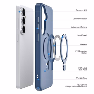 Dux Ducis Yind Magneettinen teline Suojakuori Samsung S942 S26 tummansininen
