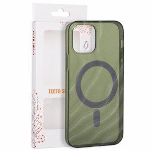 Tecto Shield Desert Mag -suojakuori mallille iPhone 12 / 12 Pro 6,1", tumman oliivinvihreä