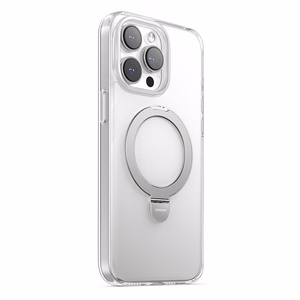 Magneettinen puhelimen suojakotelo, jossa on pidike Joyroom JR-BP004 iPhone 15 Pro (läpinäkyvä)