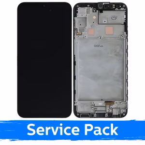 LCD Display Compatible with Samsung A245 A24 4G black with frame (Service Pack)