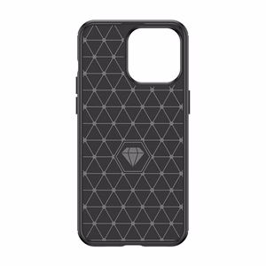 Joustava hiilikuitukuvioinen Suojakuori iPhone 15 Pro:lle Carbon Case - sininen